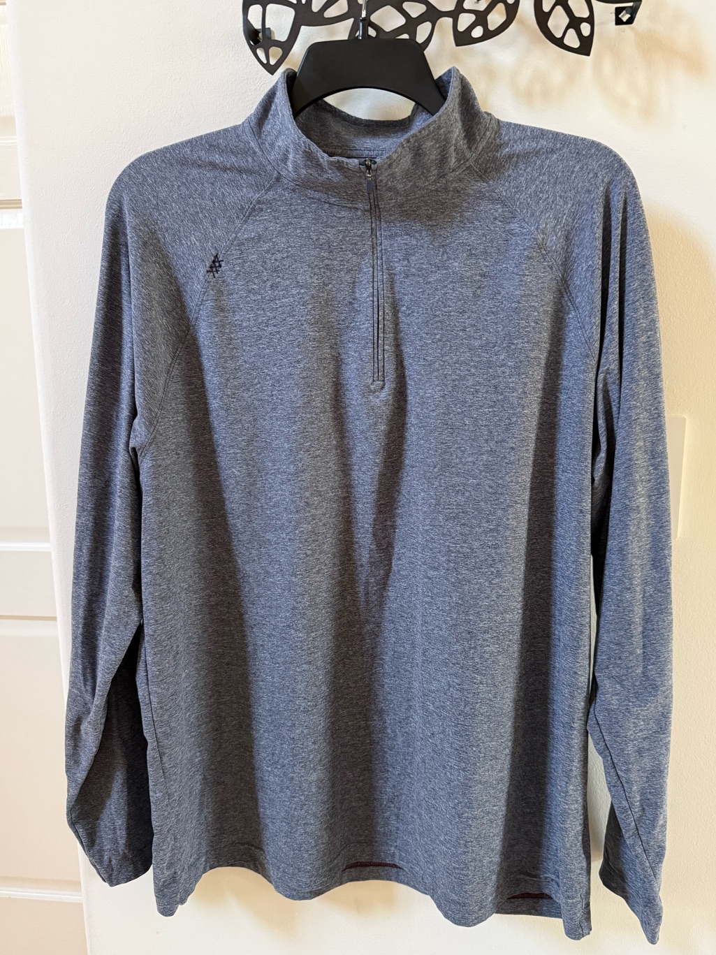 Rhone Reign Midweight 1/4 Zip Pullover In Heather Blue Gray Xl — image 2 of 8